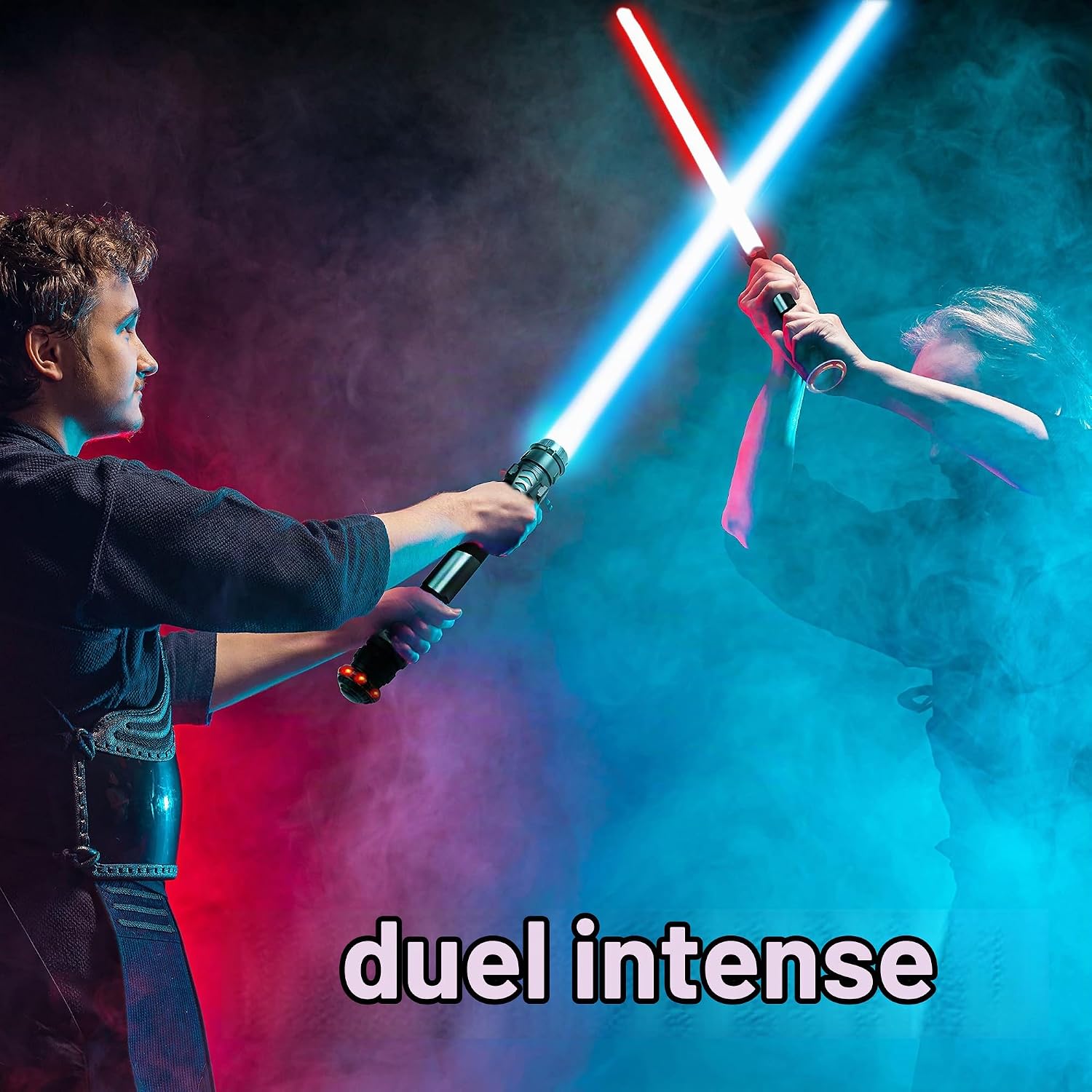 Thumbnail 1 de GOODS+GADGETS lichtzwaard van 108 cm met blauw licht, geluid en trillingen