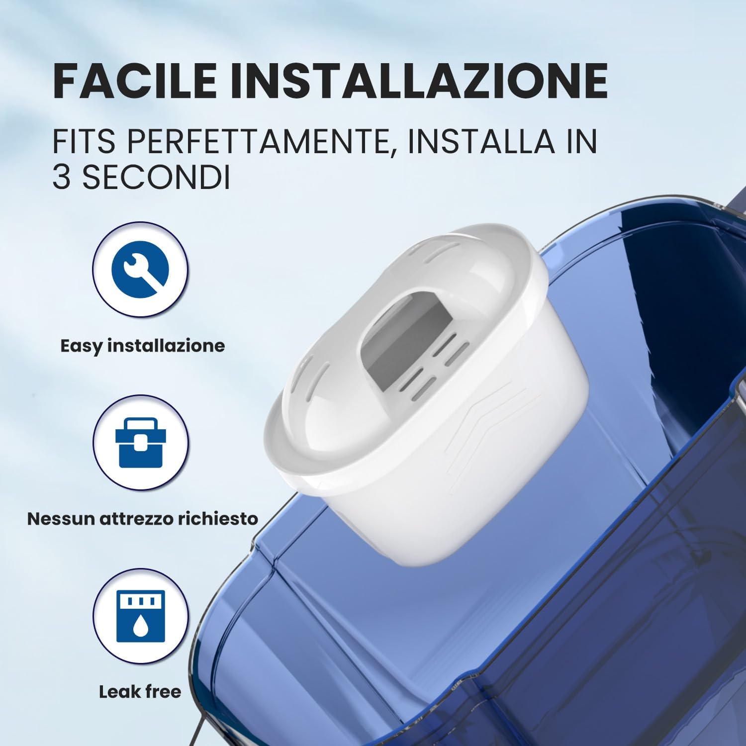 Detalle 2 de EVERSPRING Filtro per bollitore compatibile con Brita Maxtra+/Maxtra Plus e Mavea (6 pezzi)