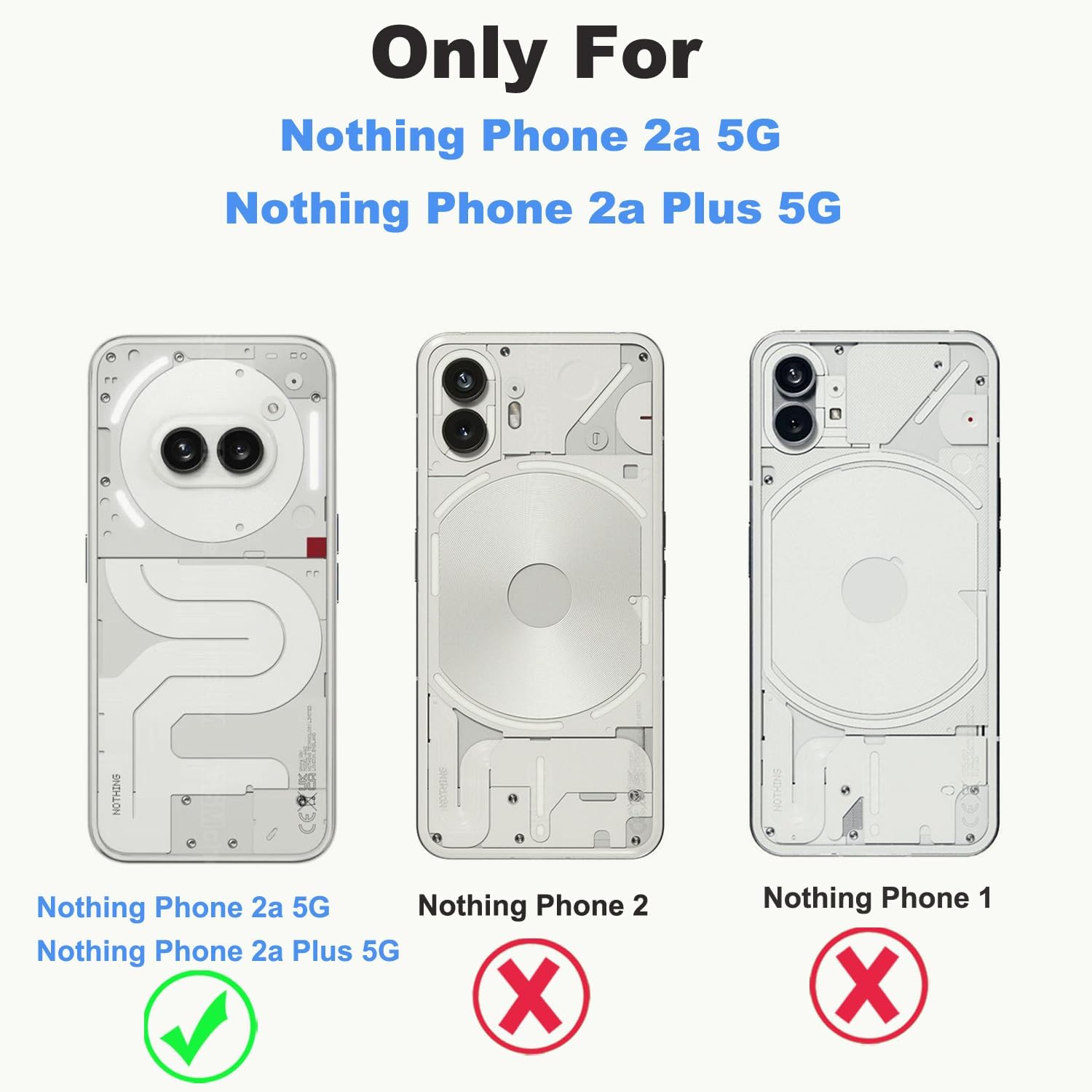 Thumbnail 1 de OUEAYIEN Nothing Phone 2a / 2a Plus 5G wallet case with RFID, flip cover & screen protector (mint)