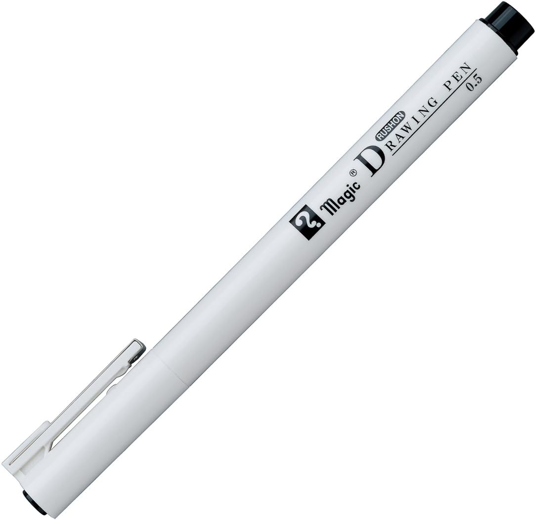 Detalle de aqatec B-MRD-05-T1 ラッション ドローイングペン 0.5mm 黒 水性顔料インキ 10本