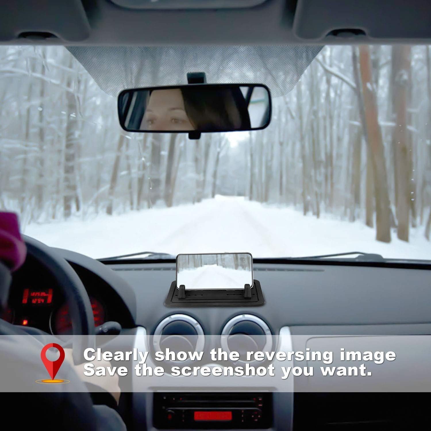 Detalle 1 de Uzone Wireless Car Rear Vision Camera with Magnetic Mount and WiFi (IP67, Night Vision, Wide Angle)