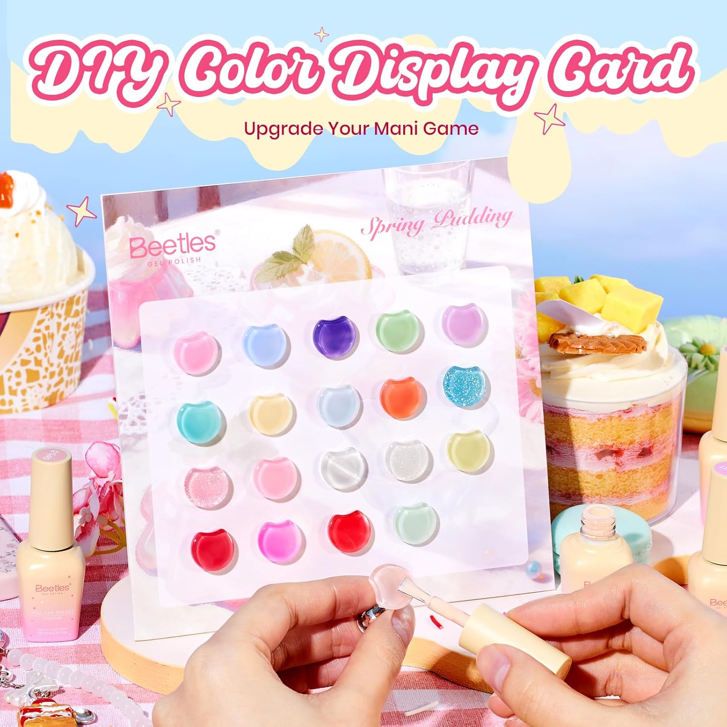 Thumbnail 3 de Beetles Spring Pudding Jelly Gel Nail Polish Set (20 Pastel Colors) with Top Coat & Base