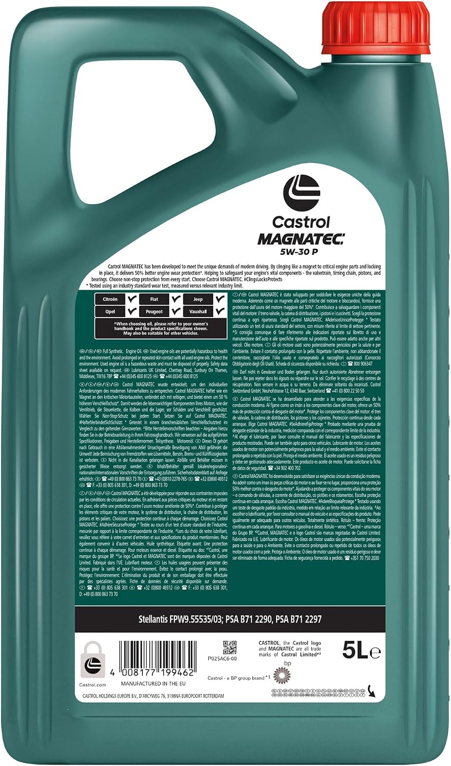 Detalle 2 de Castrol MAGNATEC 5W-30 P 5 L huile moteur 🛢