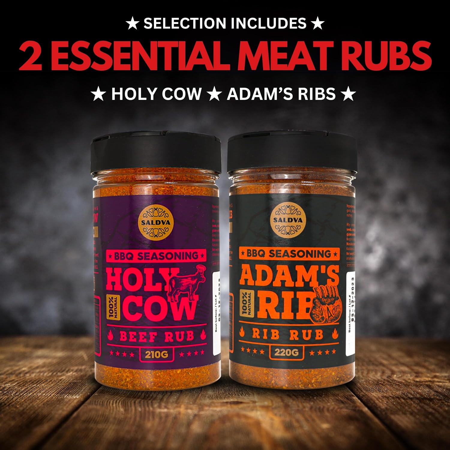 Detalle 2 de Pack de 4 BBQ Rubs naturels pour viande