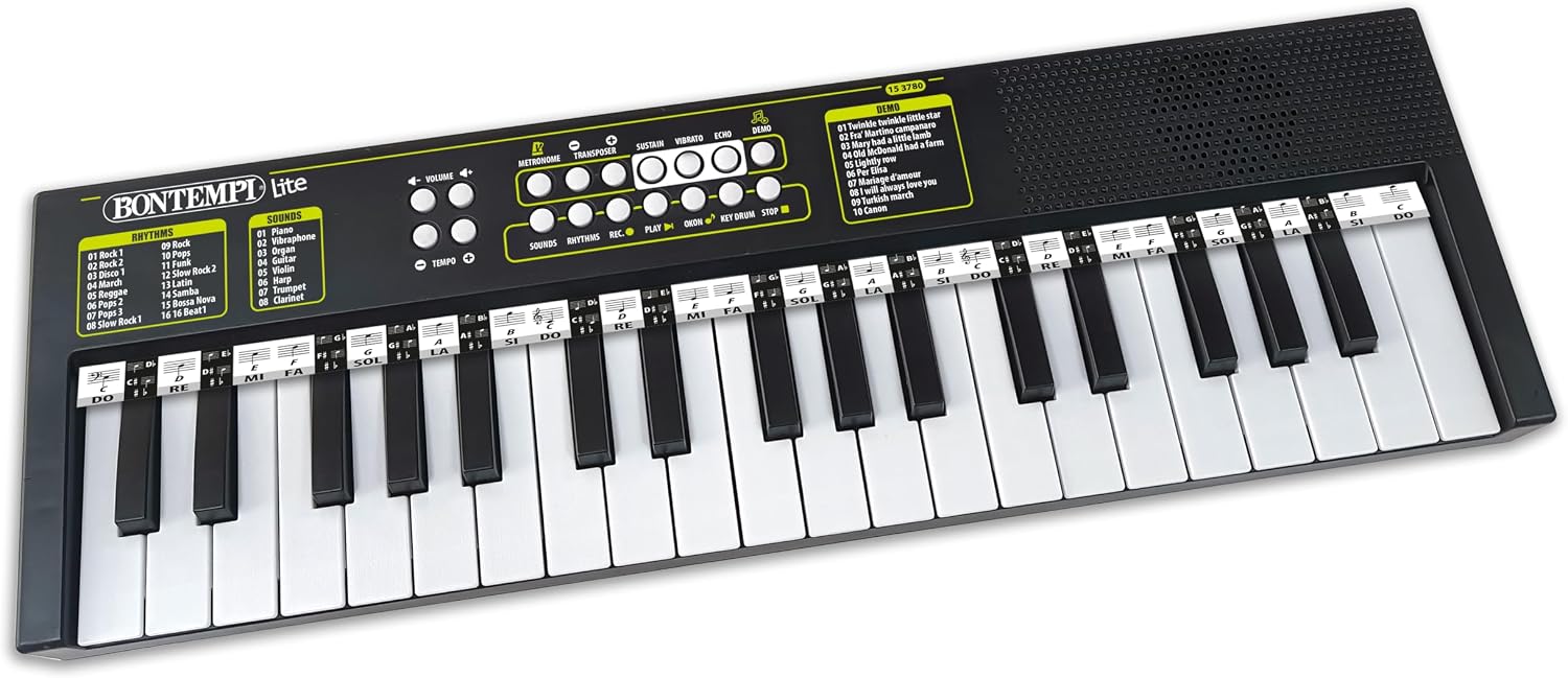 Detalle de Bontempi 15 3780 KeyRhythm: Tastiera Digitale compatta da 37 tasti con funzioni educative