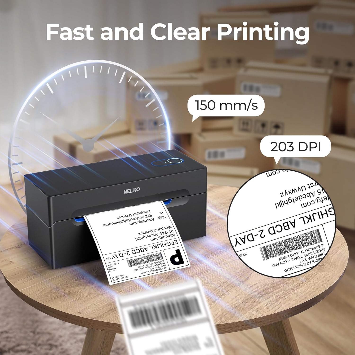 Detalle 2 de Nelko Bluetooth Thermal Label Printer 📨