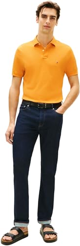 Detalle de Tommy Hilfiger Polo de manga corta para hombre 1985 Regular Fit en naranja (Orange Flash) - talla L