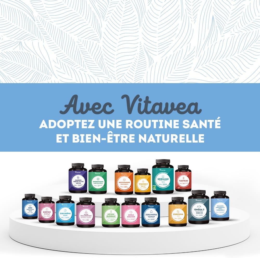 Thumbnail 5 de Vitavea Calcium, Magnésium, Zinc et Vitamine D3 – Confort des os et des muscles, 120 comprimés