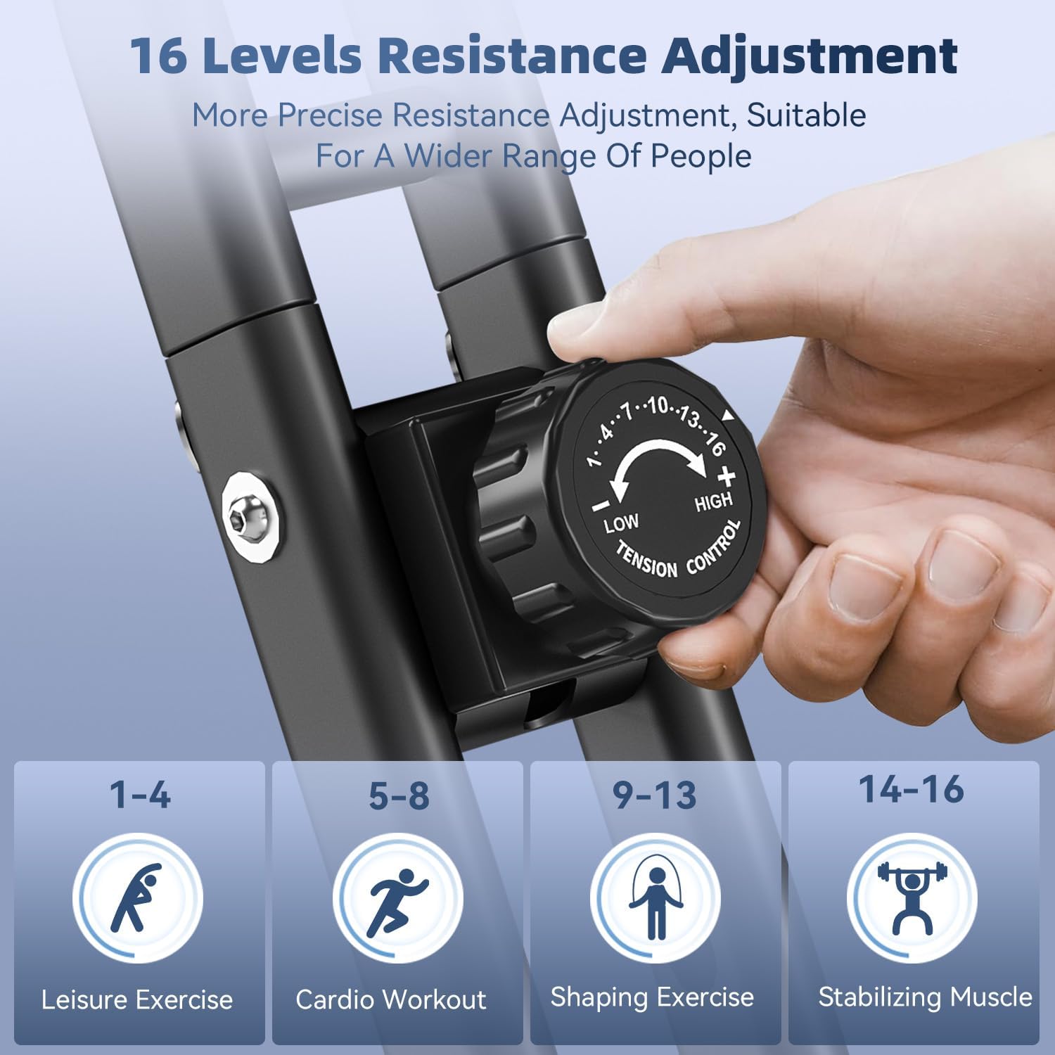 Thumbnail 2 de 2025 Foldable Exercise Bike 16-level magnetic resistance