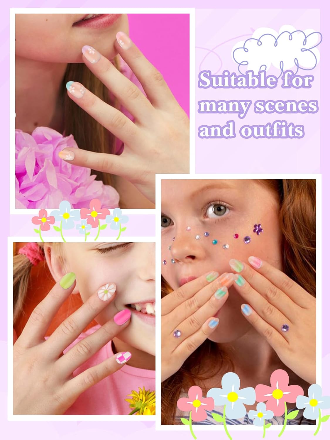 Thumbnail 6 de Kids press on nails set, 78 pieces