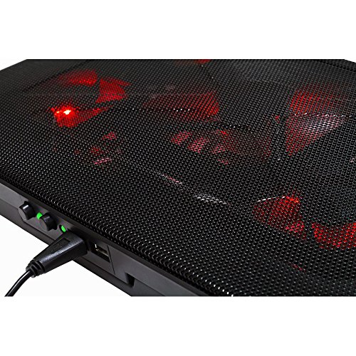 Thumbnail 7 de Mars Gaming MNBC2: base refrigeradora para PC portátil con 5 ventiladores y LED roja