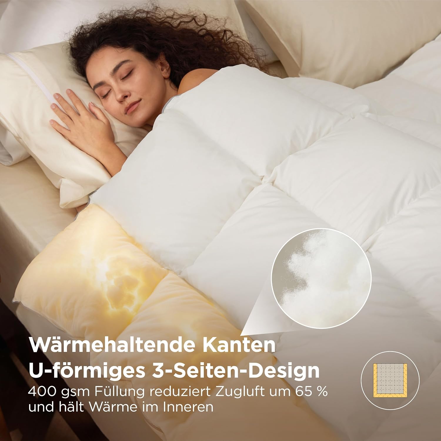 Detalle 2 de BEDSURE Federbetten 155x220 Daunendecke