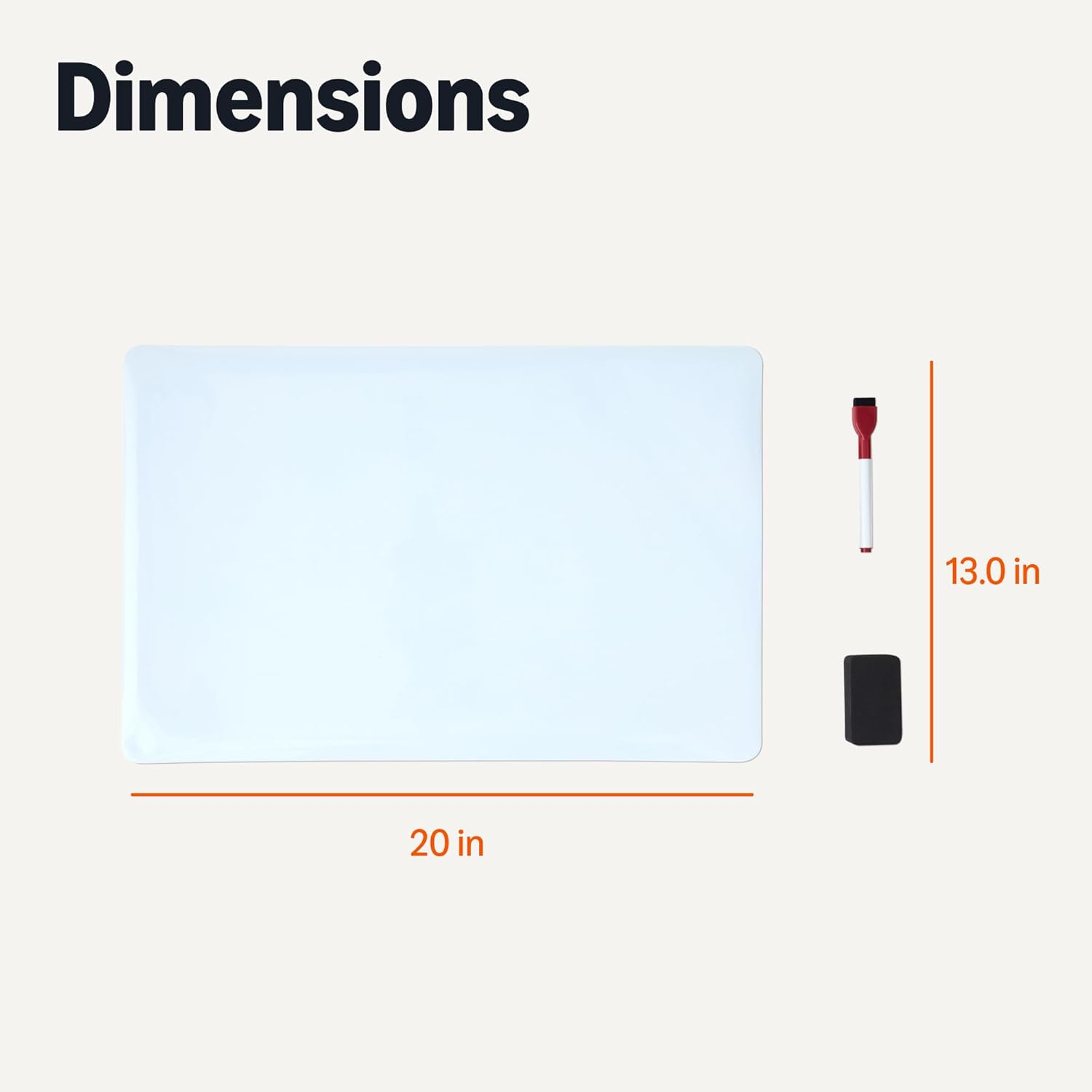 Thumbnail 4 de Tableau blanc magnétique Grand format Amazon Basics 33 x 50 cm – réfrigérateur, effaçable à sec