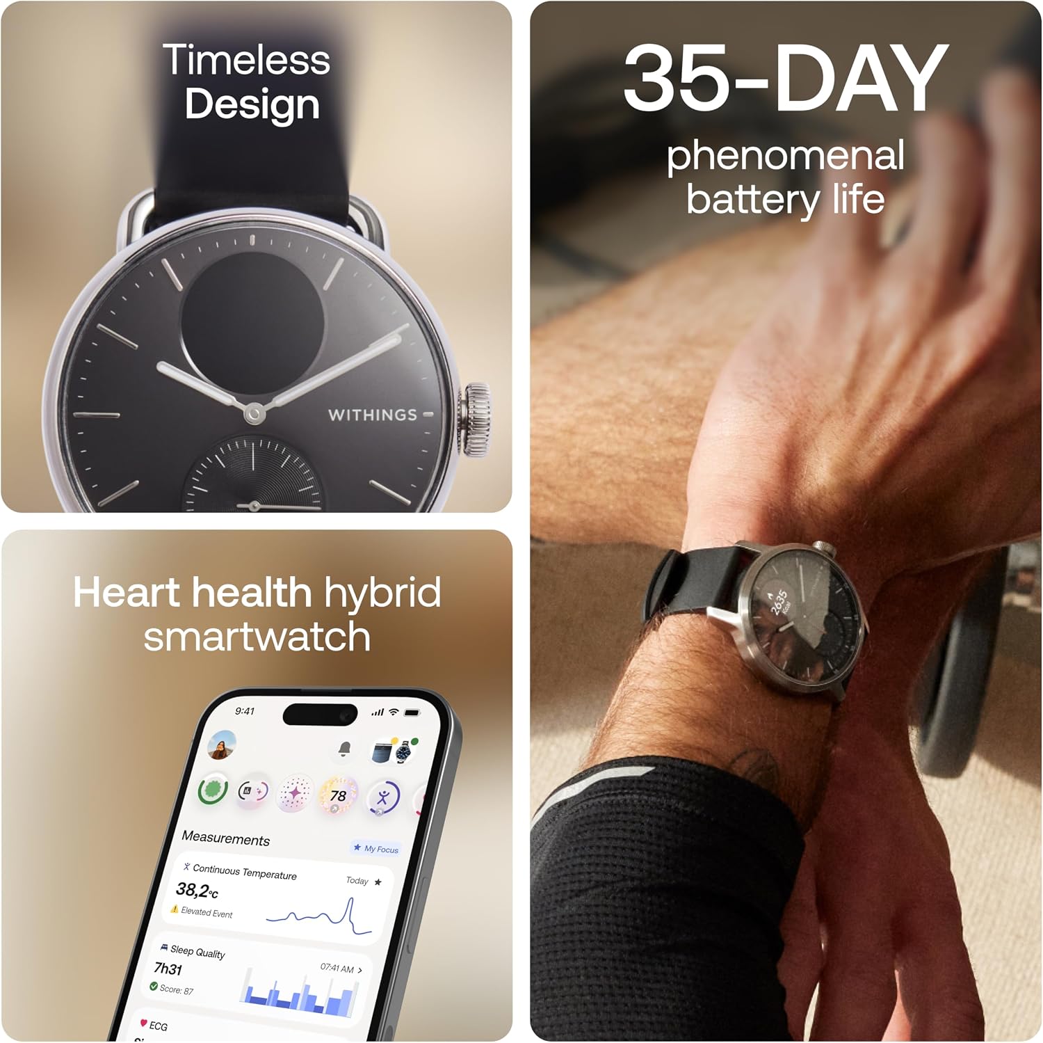 Detalle 1 de WITHINGS ScanWatch 2 35-Day Battery