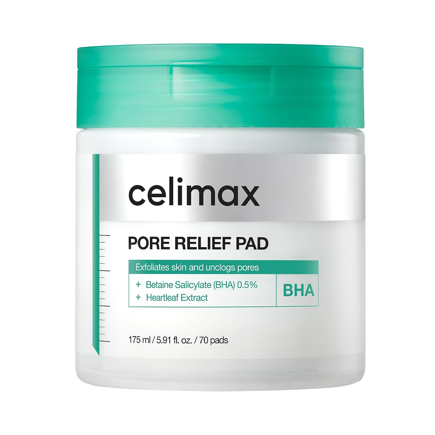 Detalle de celimax BHA Pore Relief Toner Pads, 70 Count, Dual-Textured