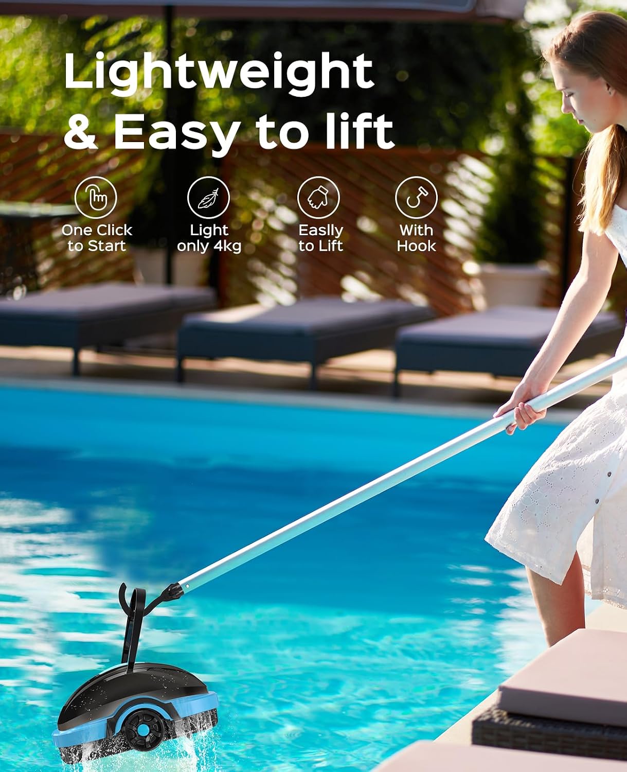 Detalle de WYBOT Osprey 200 — Robot Piscine sans Fil pour Piscines Hors Sol jusqu’à 50 m²
