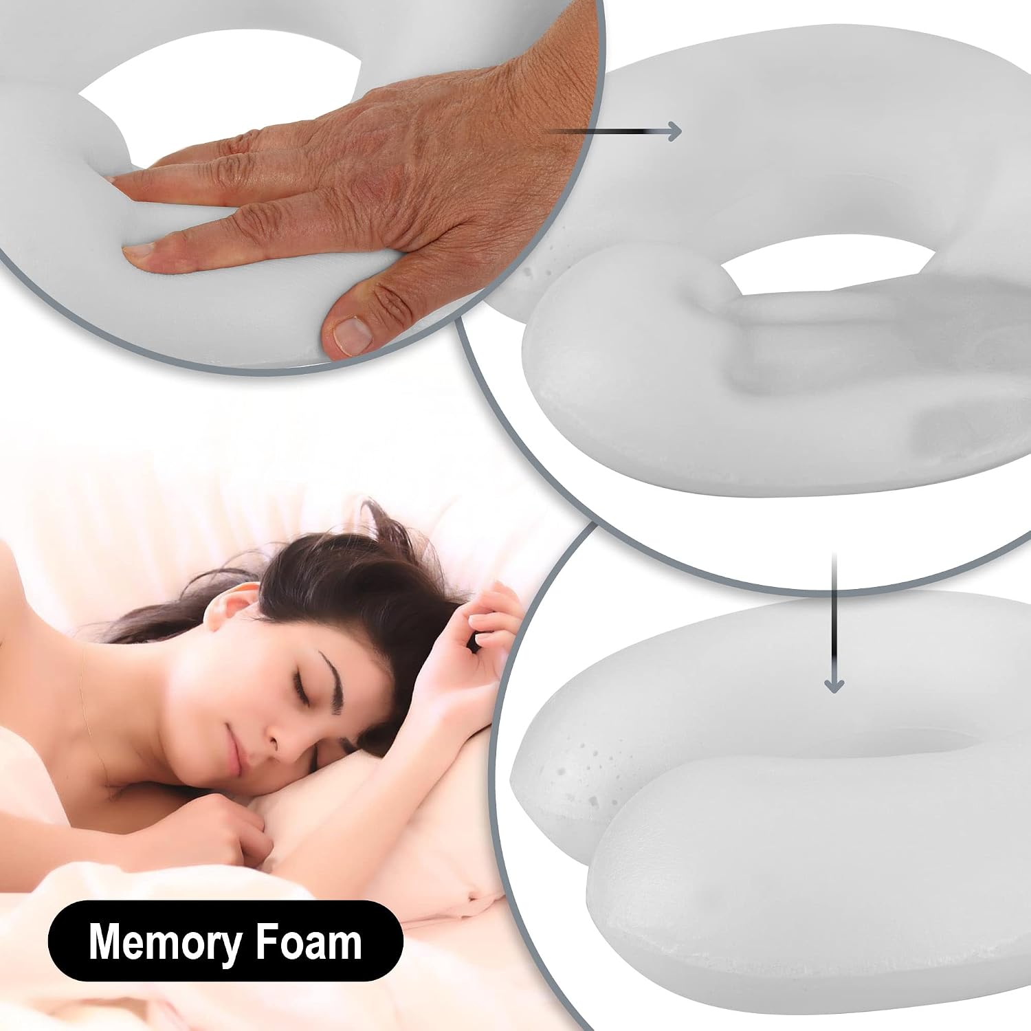 Detalle de com-four® Oreiller cervical 30×30×10 cm