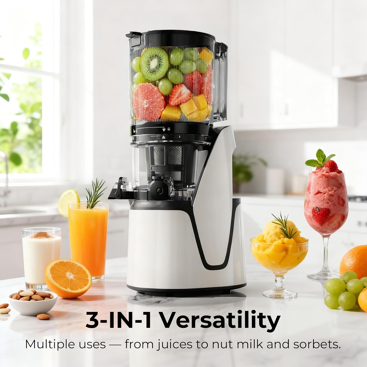 Detalle 2 de EanOruus 3-in-1 Juicer 6.5 Chute