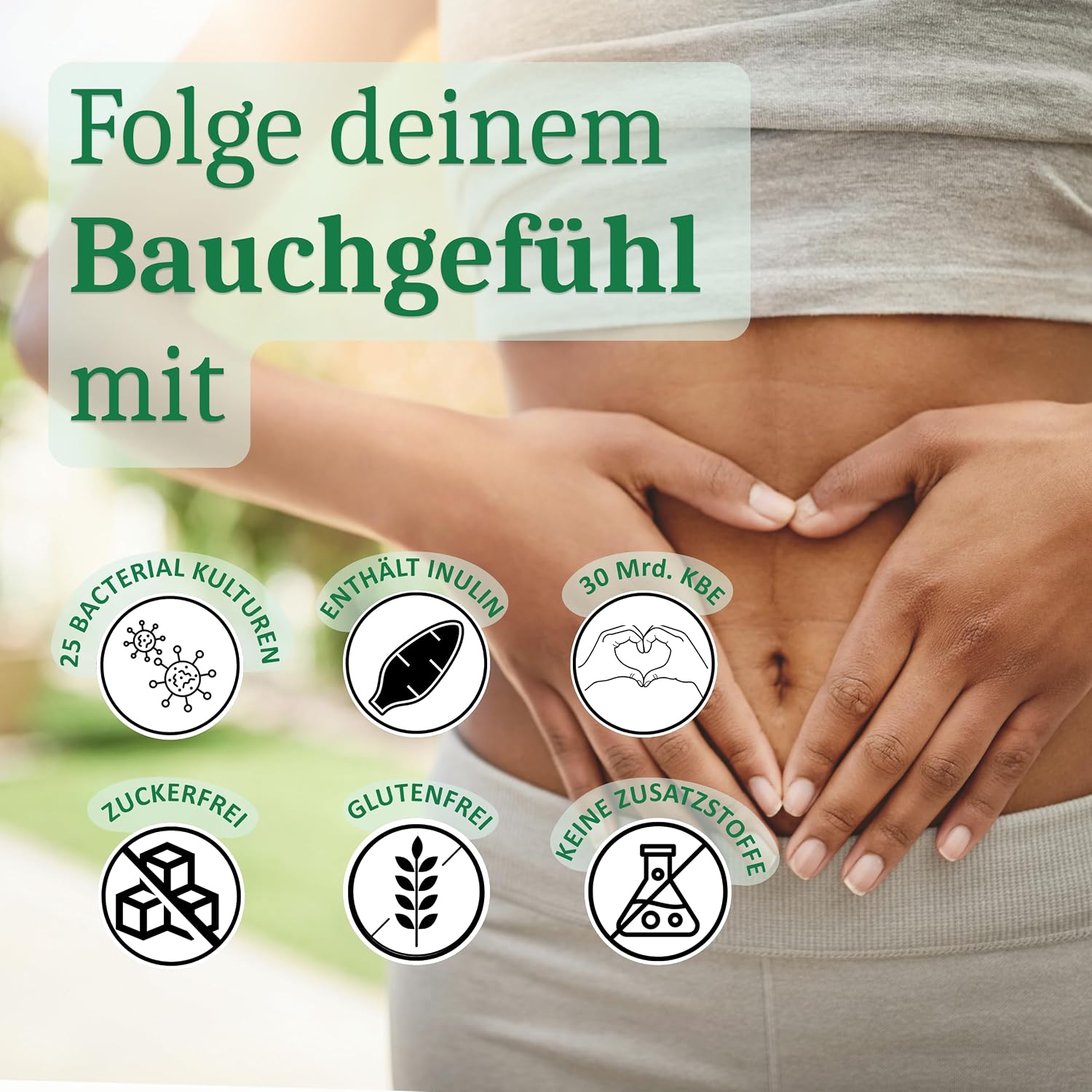 Detalle 2 de Probioc Kulturen Komplex – 25 Bakterienstämme + Inulin, 180 Kapseln, magensaftresistent
