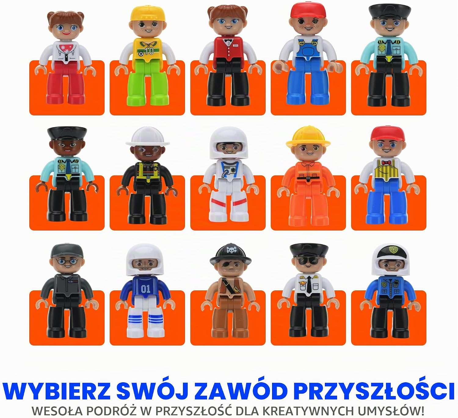 Detalle 2 de Playmags Large Magnetic Figures Community Set – 15 magnetycznych figurek, 3 cale