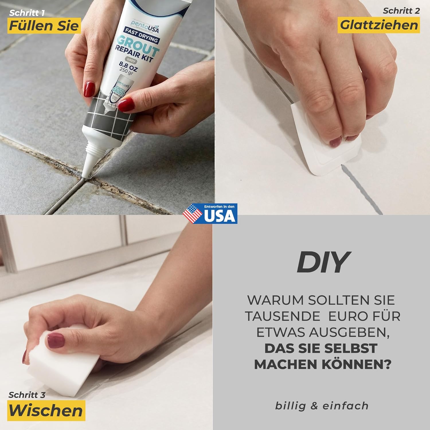 Detalle 2 de PentaUSA Fugenmörtel Fugenreparatur Set