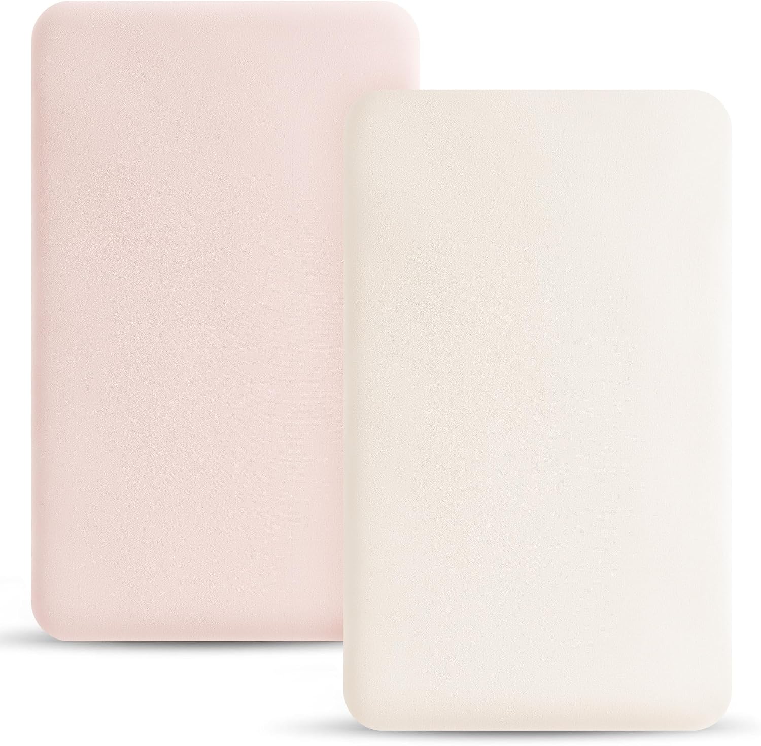 Thumbnail 6 de Bearmoss Next To Me Crib Sheets 85x51 cm – 2 Pack, Light Pink, Ultra Soft & Stretchy