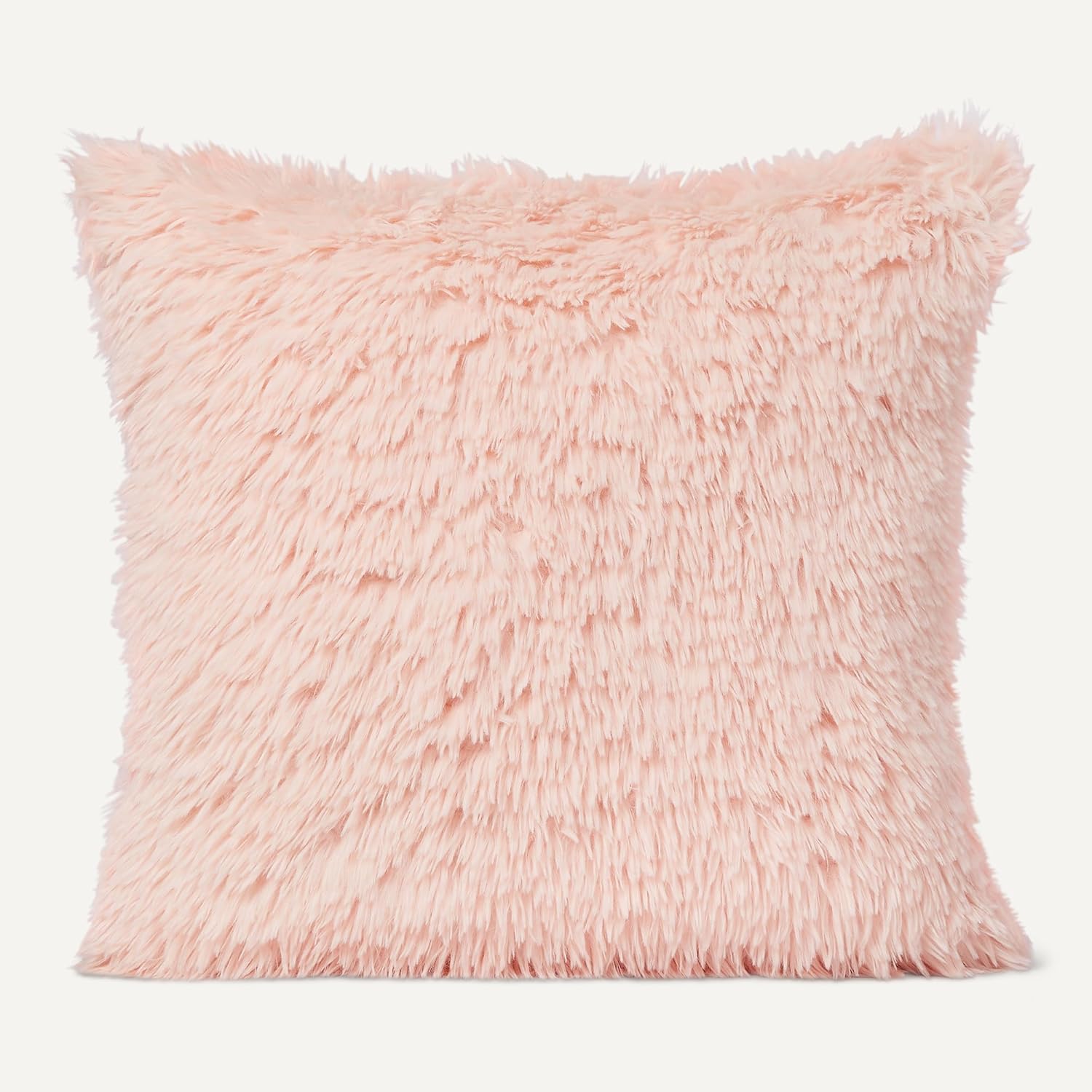 Thumbnail 2 de Amazon Basics Peluche Coussin Carré Rose – Oreiller Géométrique pour Lit et Canapé