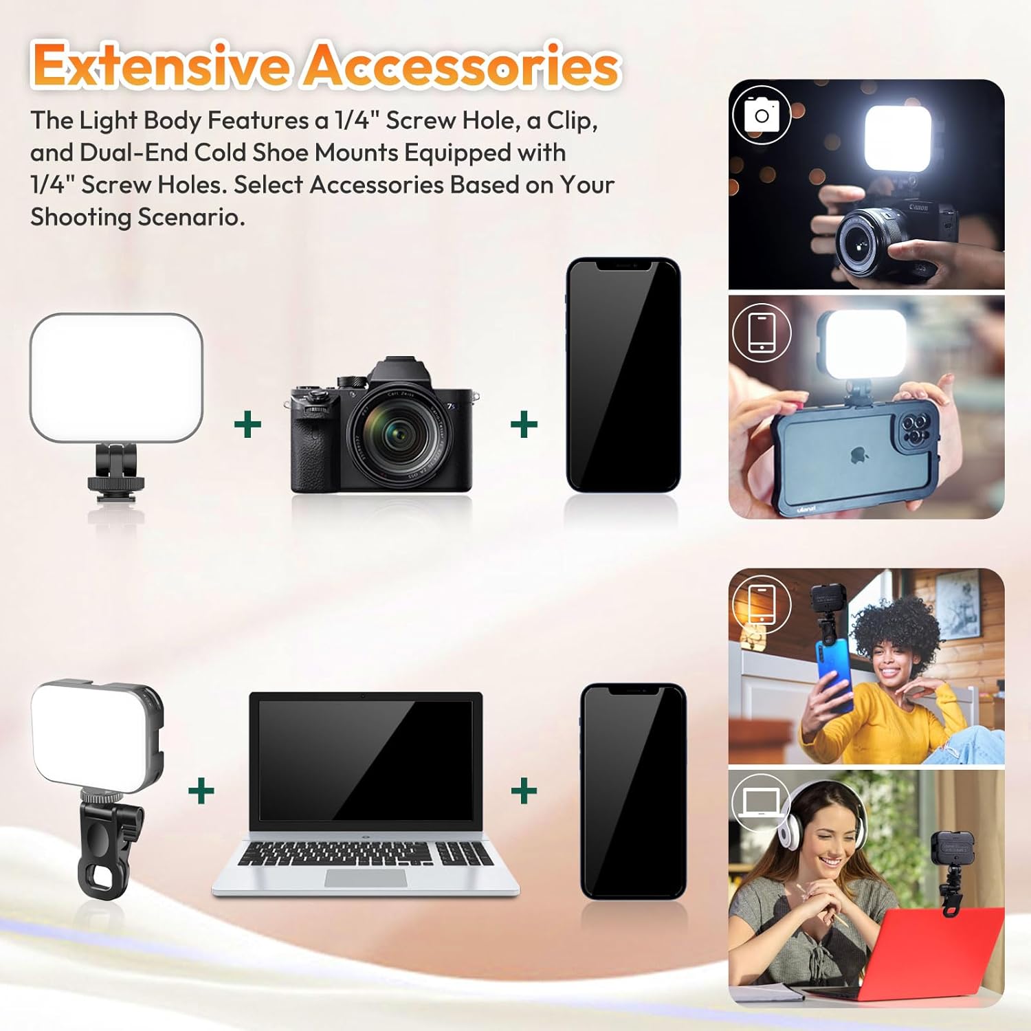 Thumbnail 3 de ULANZI VL100X Bi-Colour Selfie Light with 95+ CRI LEDs, 2500K–6500K and dimming