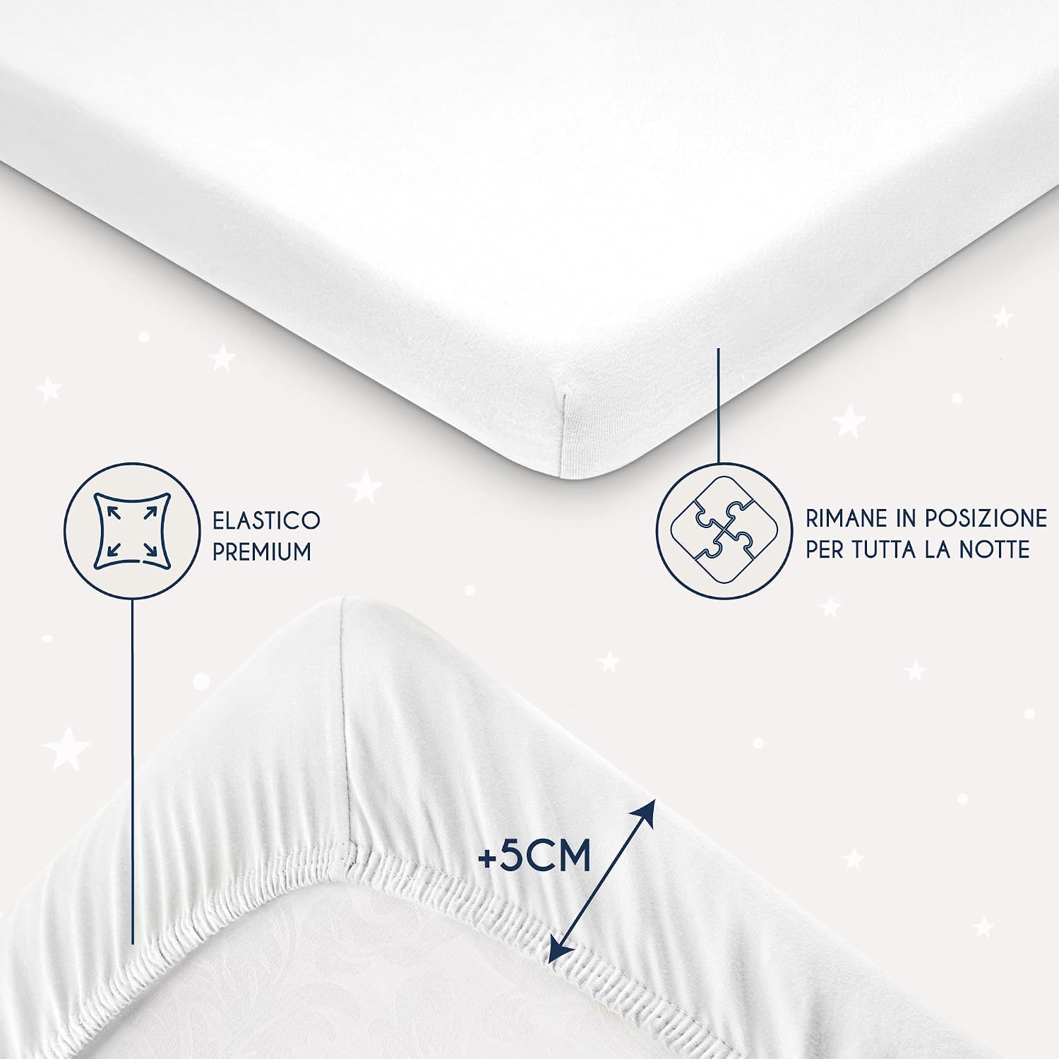 Detalle 2 de Dreamzie Set 2 Lenzuola con Angoli 60x120/70x140