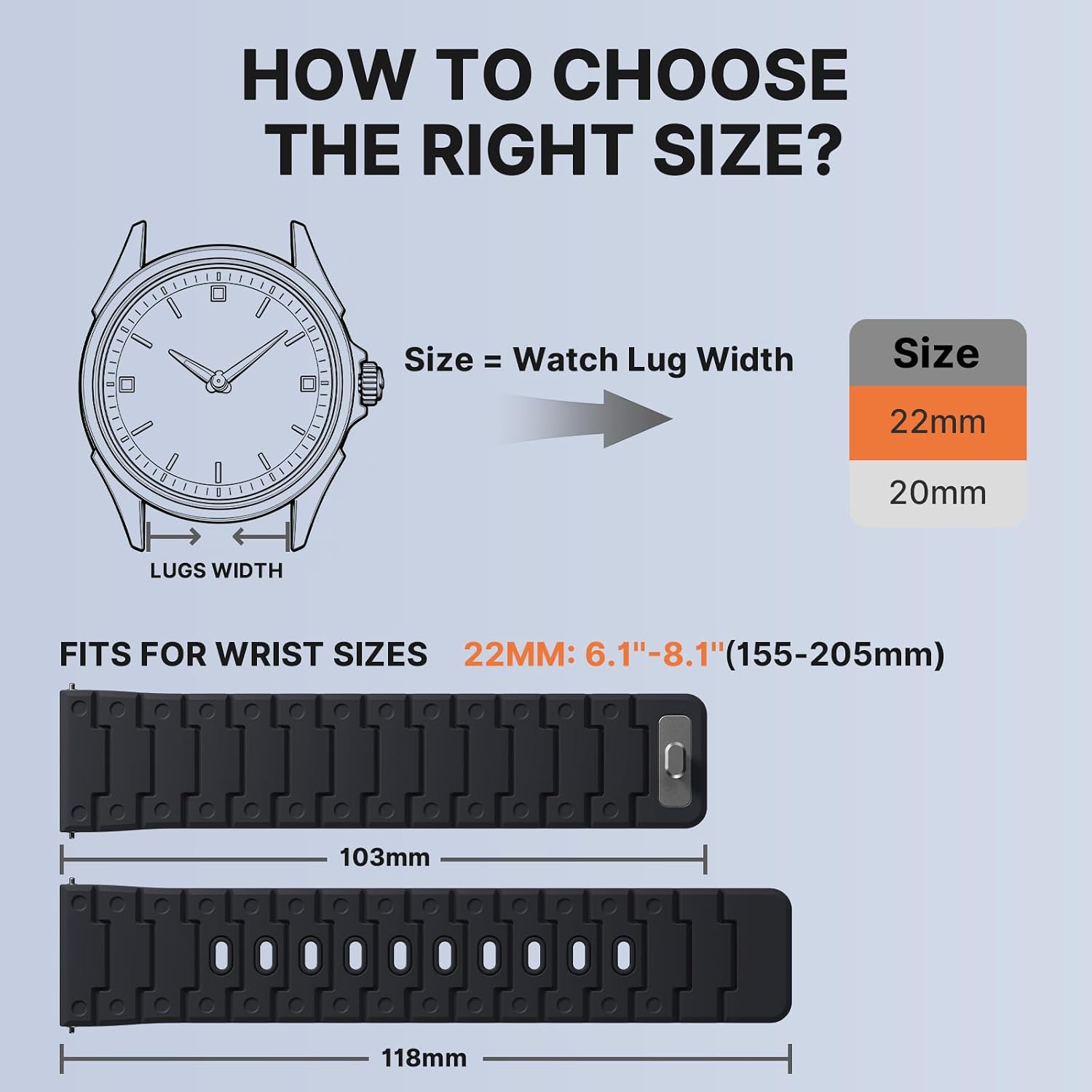 Detalle 2 de Bandletic 22mm Magnetic Silicone Watch Strap: multifunctional comfort for Garmin, Samsung and more