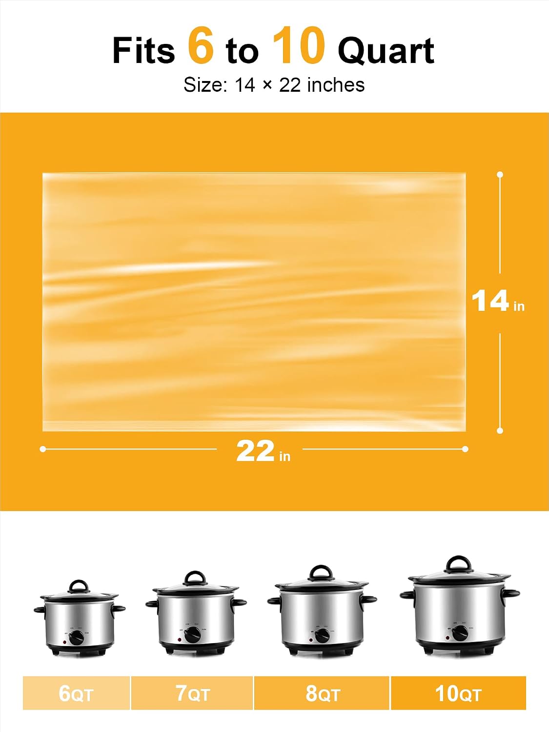 Detalle 2 de SMARTAKE Slow Cooker Liners, 14 x 22 Inches