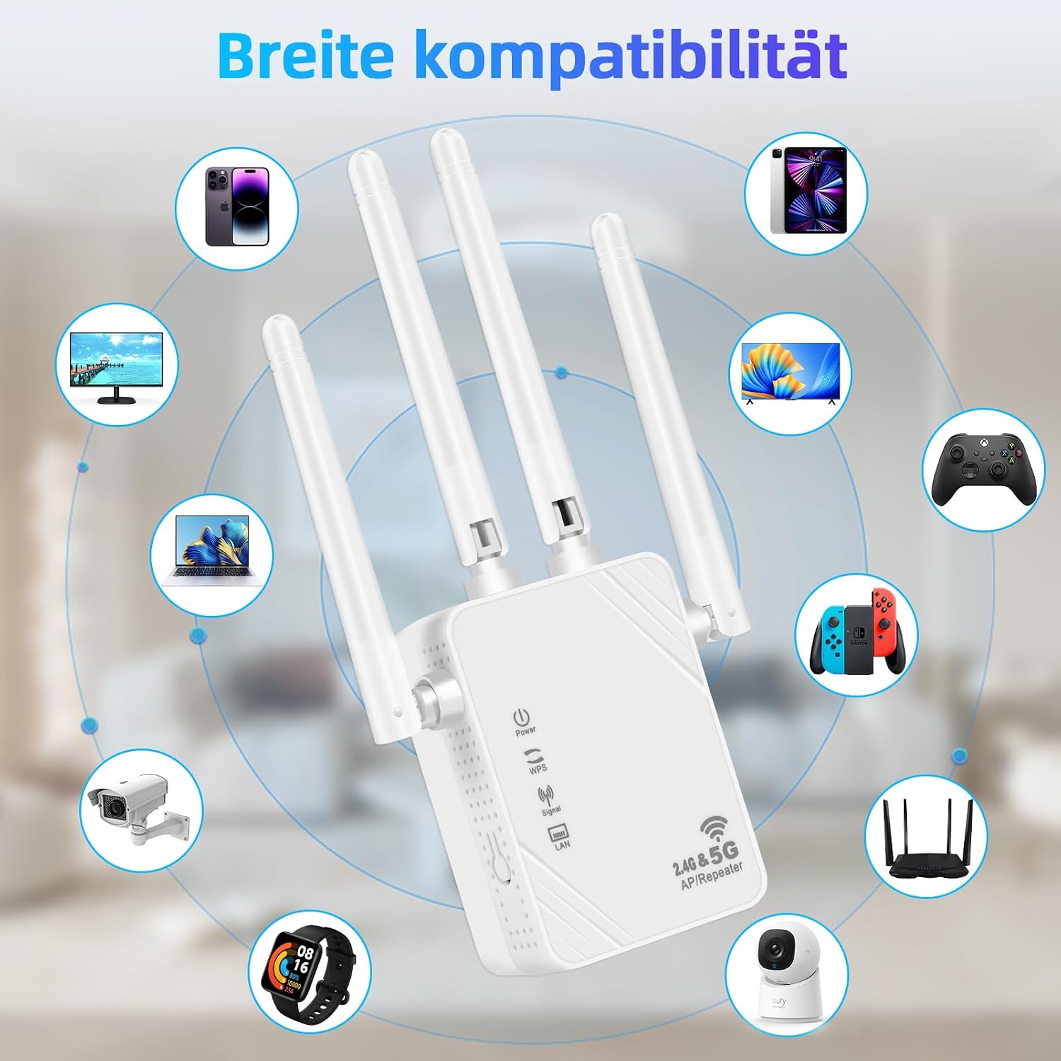 Thumbnail 6 de WLAN-Verstärker 1200 Mbit/s Dualband Repeater mit LAN – Ultraxtender
