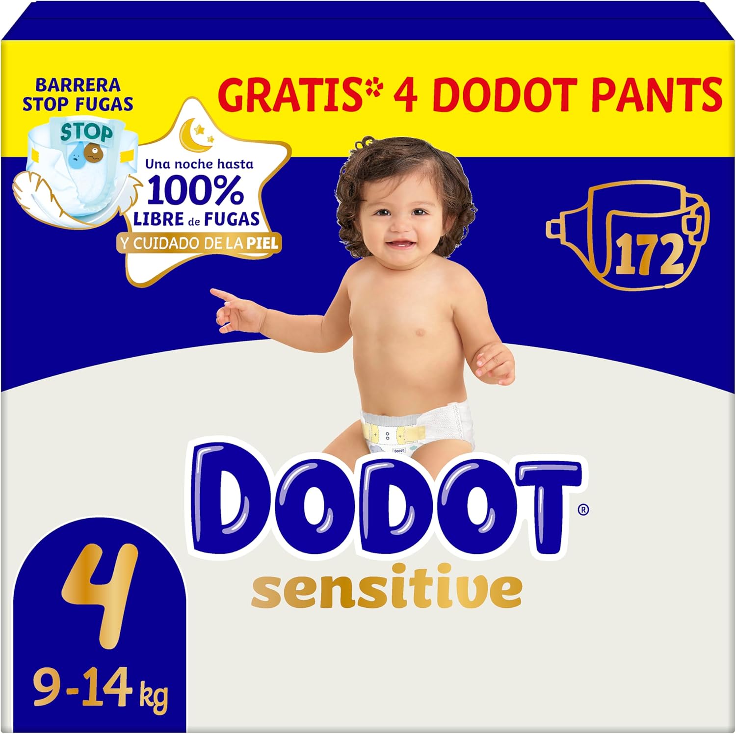 Detalle de Dodot Sensitive Pañales Bebé Talla 4, Protección 12h
