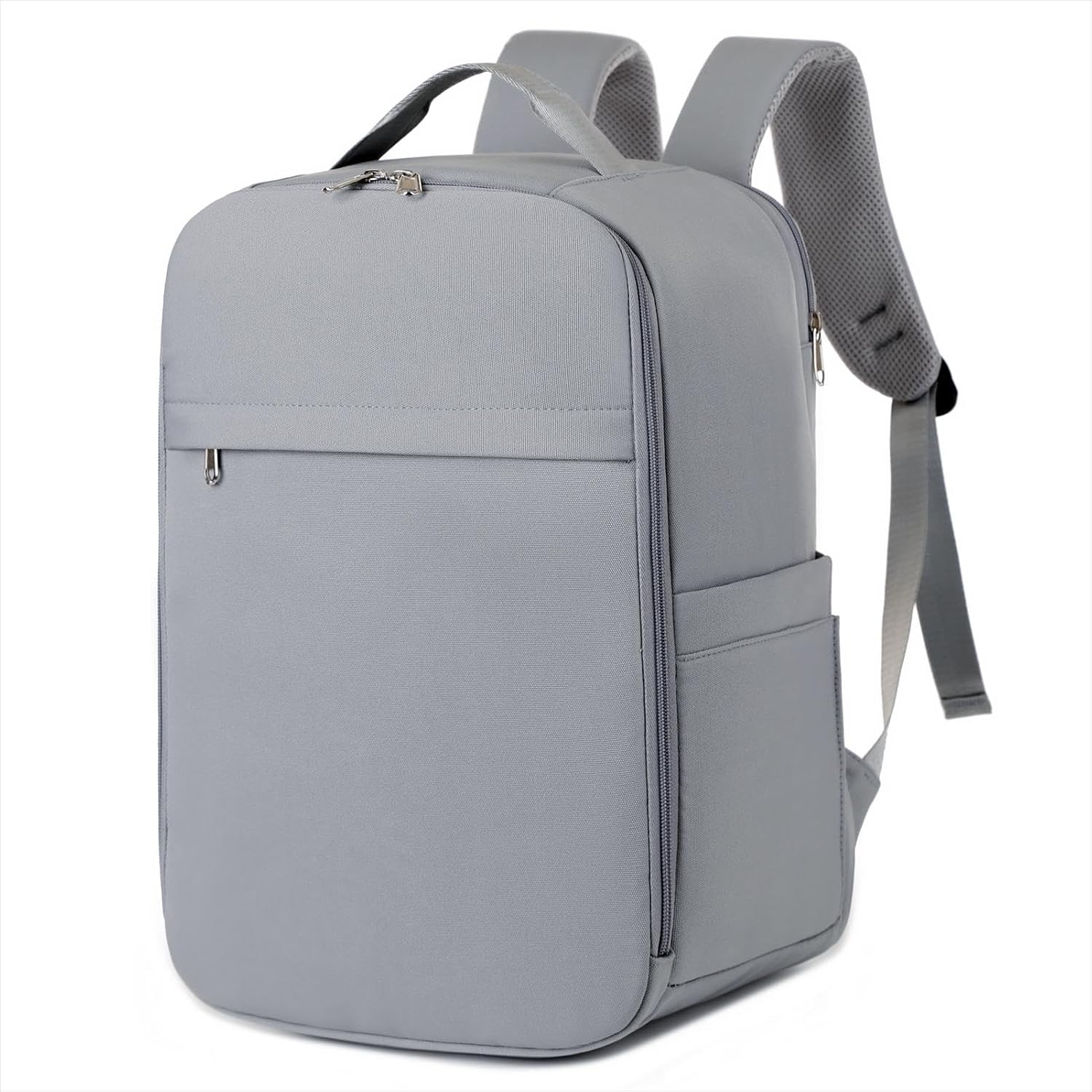 Detalle de Zuquik für Ryanair Handgepäck 40x30x20 Rucksack – kompakter Travel Backpack mit verstecktem Rückfach (Grau)