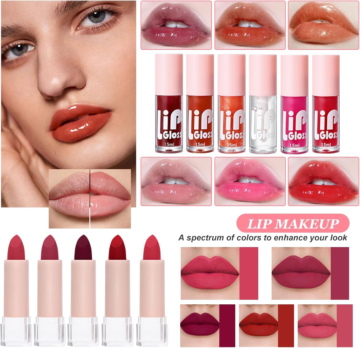 Thumbnail 5 de Set Trucco Donna Tutto in Uno con trousse viaggio, palette occhi e contouring, correttori, eyeliner e accessori