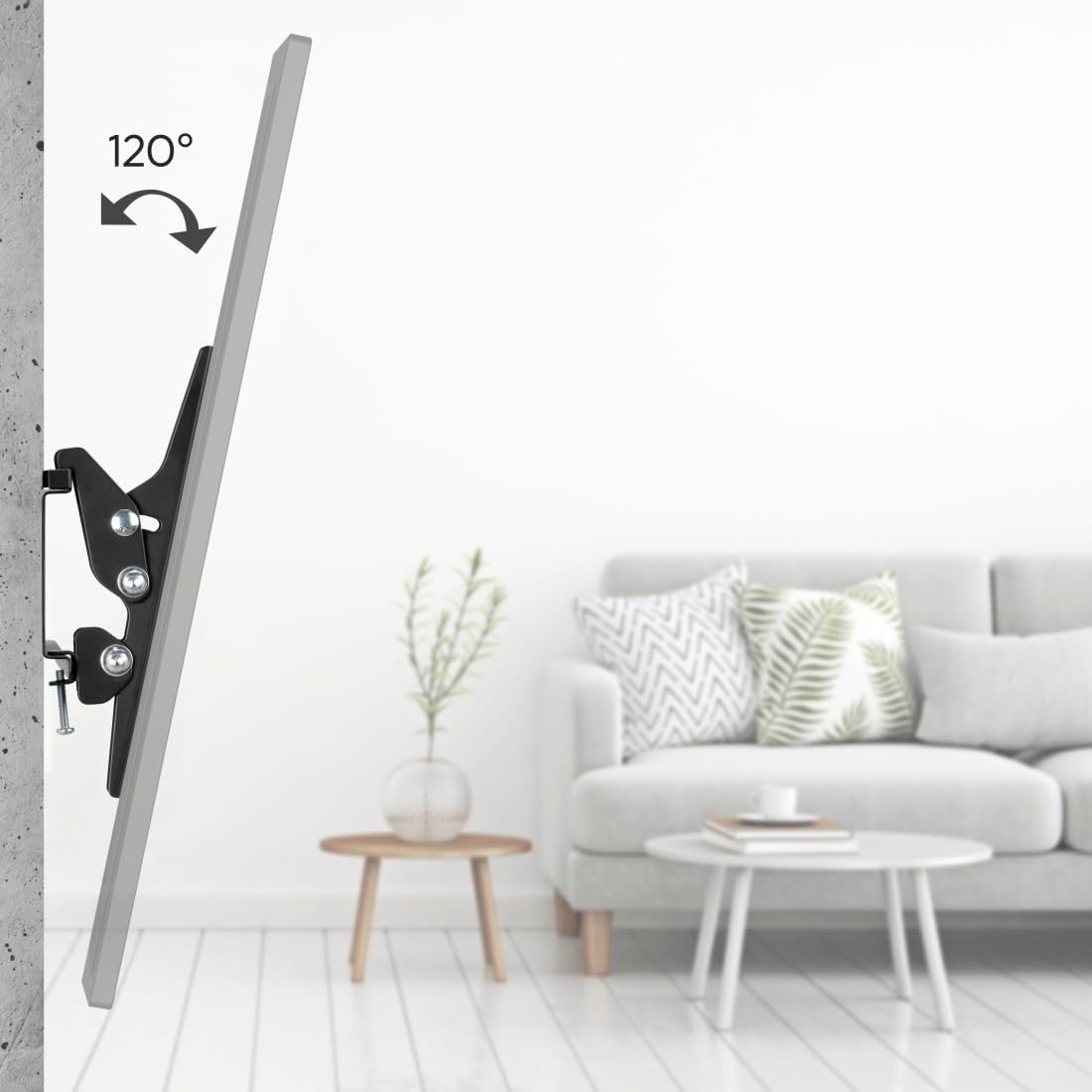 Thumbnail 4 de Hama neigbare TV-Wandhalterung für 19–46 Zoll (VESA 50x50 bis 200x200), bis 25 kg, extra flach, inkl. Fischer-Dübeln