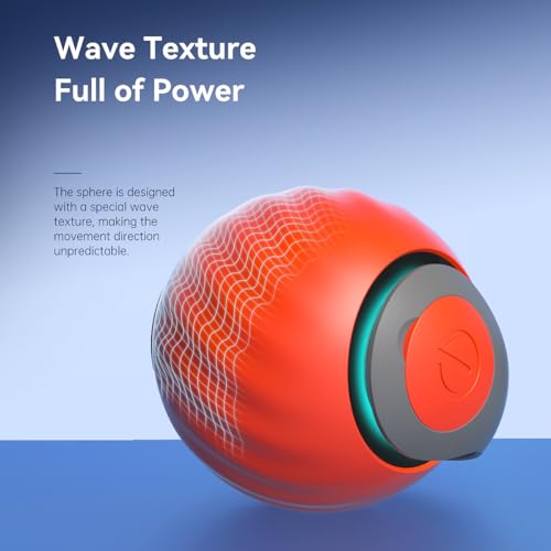 Detalle de Kinizuxi Speedy Tail 2.0: pelota interactiva para gatos con cola de plumas y 2 modos
