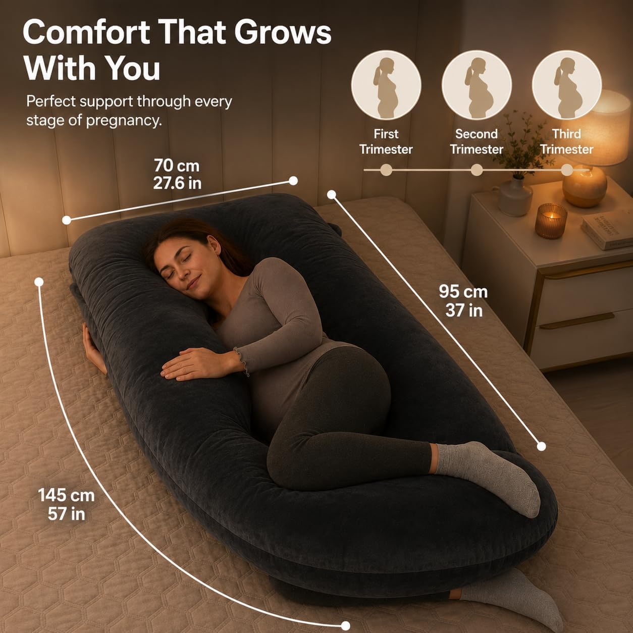 Thumbnail 6 de ALLOPERA Pregnancy Pillow 57 Inch