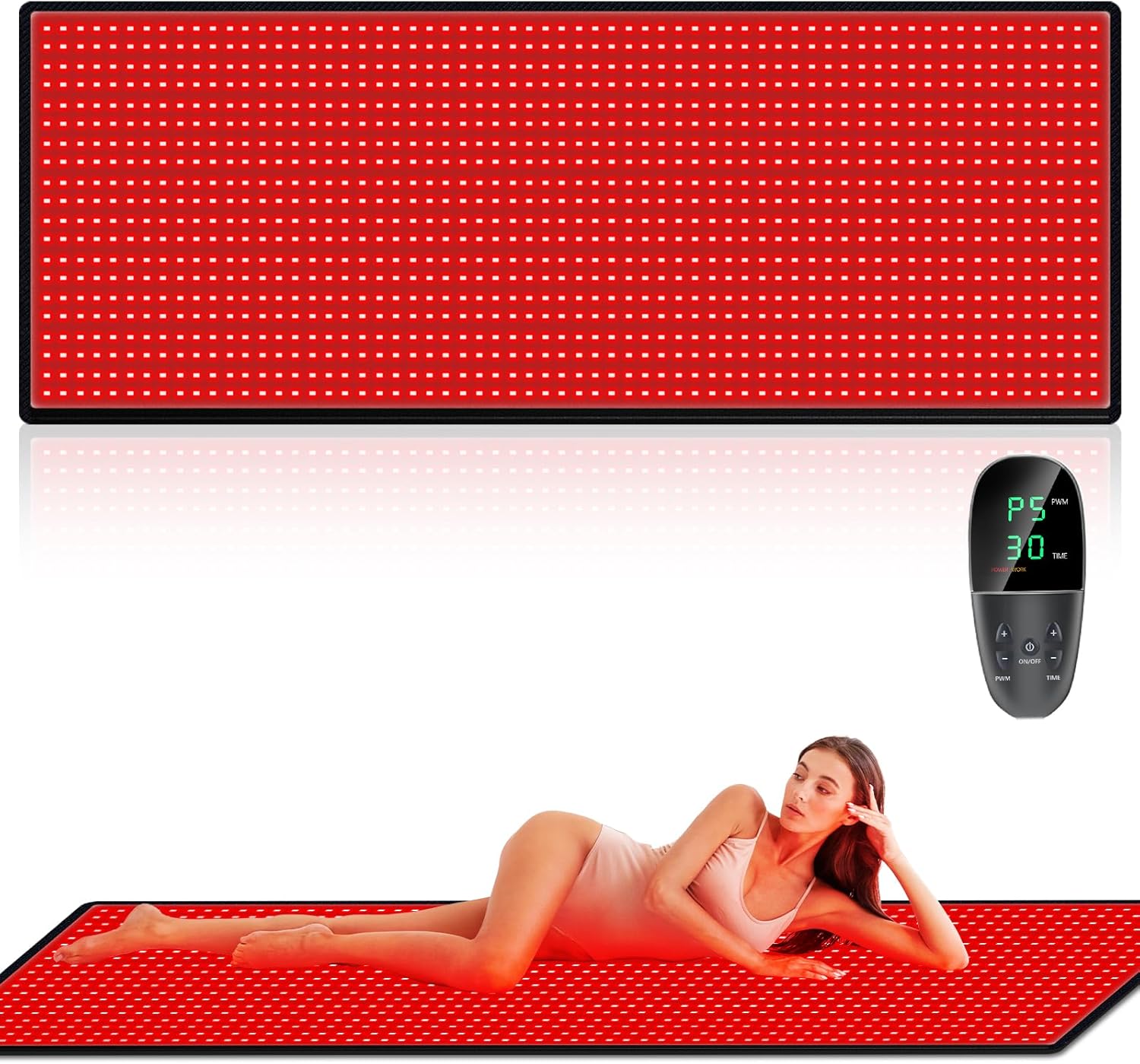 Detalle de cabpay Red Light Therapy Pad: Full-Body 71 x 31 inch mat with 1280 LEDs for skin health and recovery