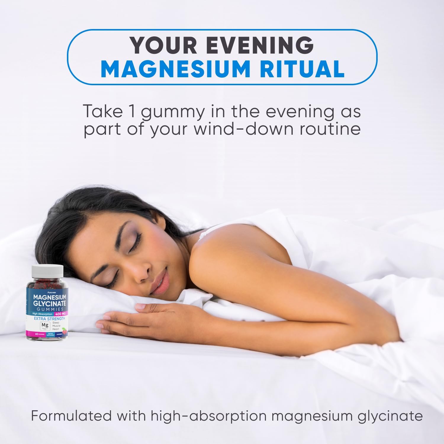 Detalle 1 de Magnesium Glycinate Gummies, 400 mg