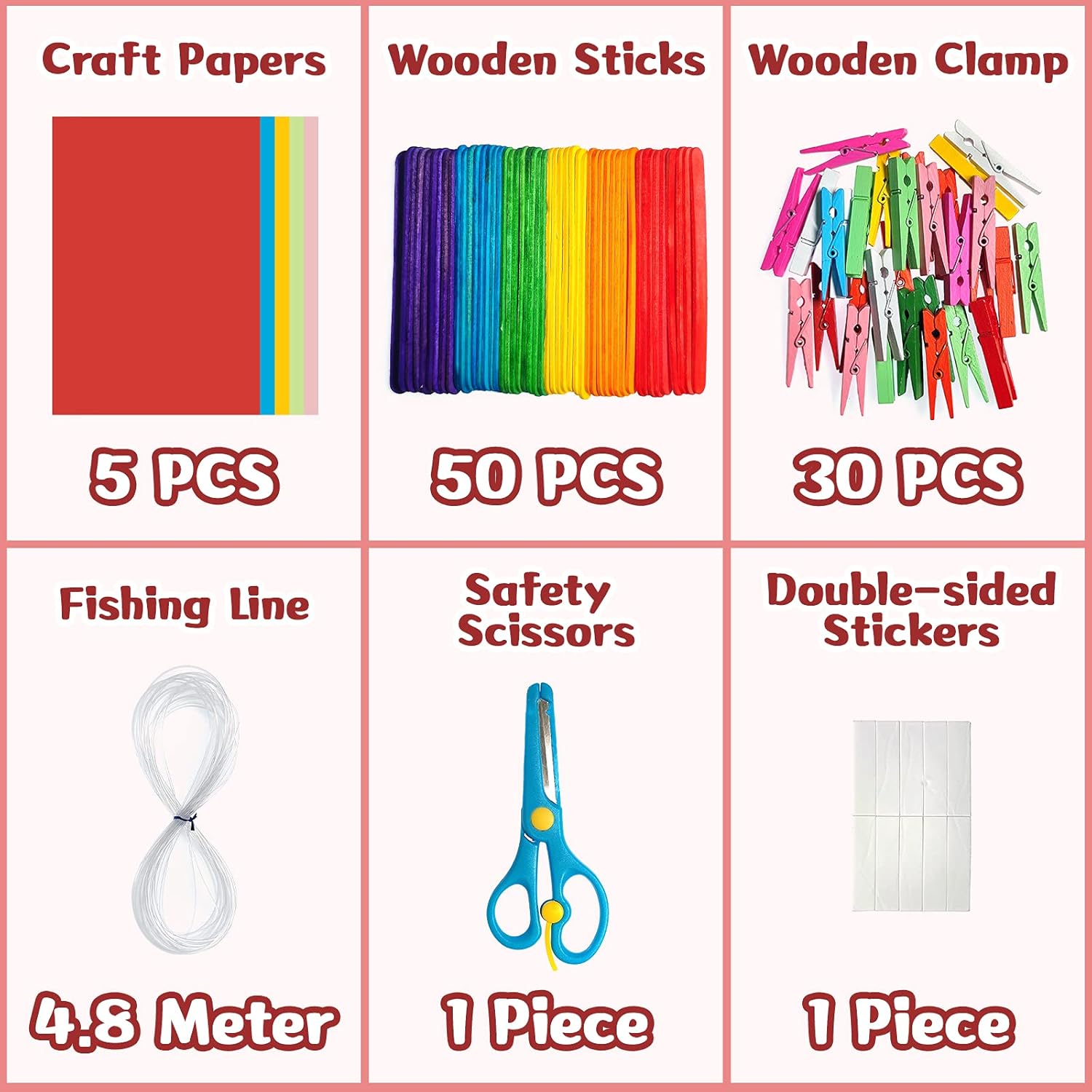 Thumbnail 4 de Bastelset Kinder Bastelkoffer mit 1300+ Teilen: Pailletten, Pfeifenreiniger, Pompons & mehr für DIY-Projekte