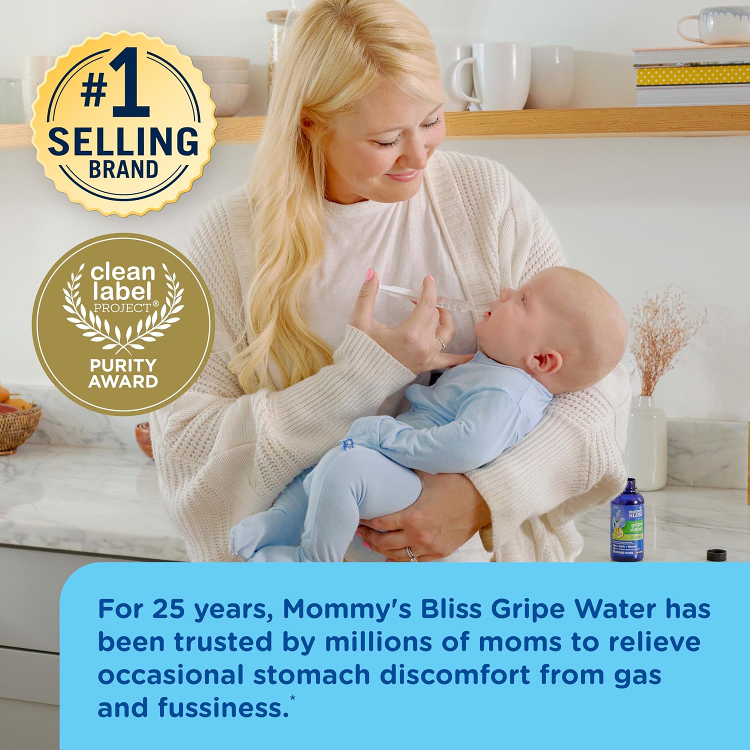 Detalle de Mommy's Bliss Gripe Water Original — Infant Gas & Colic Relief (4 oz)