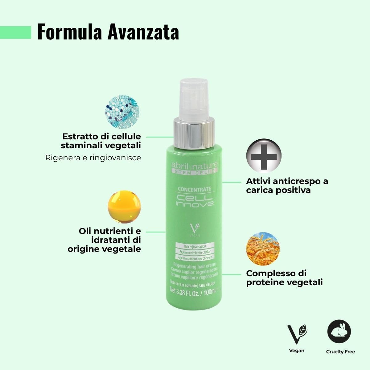 Detalle de abril et nature Cell Innove Siero Capillare Professional: Rigenera e Ringiovanisce per Tutti i Tipi di Capelli