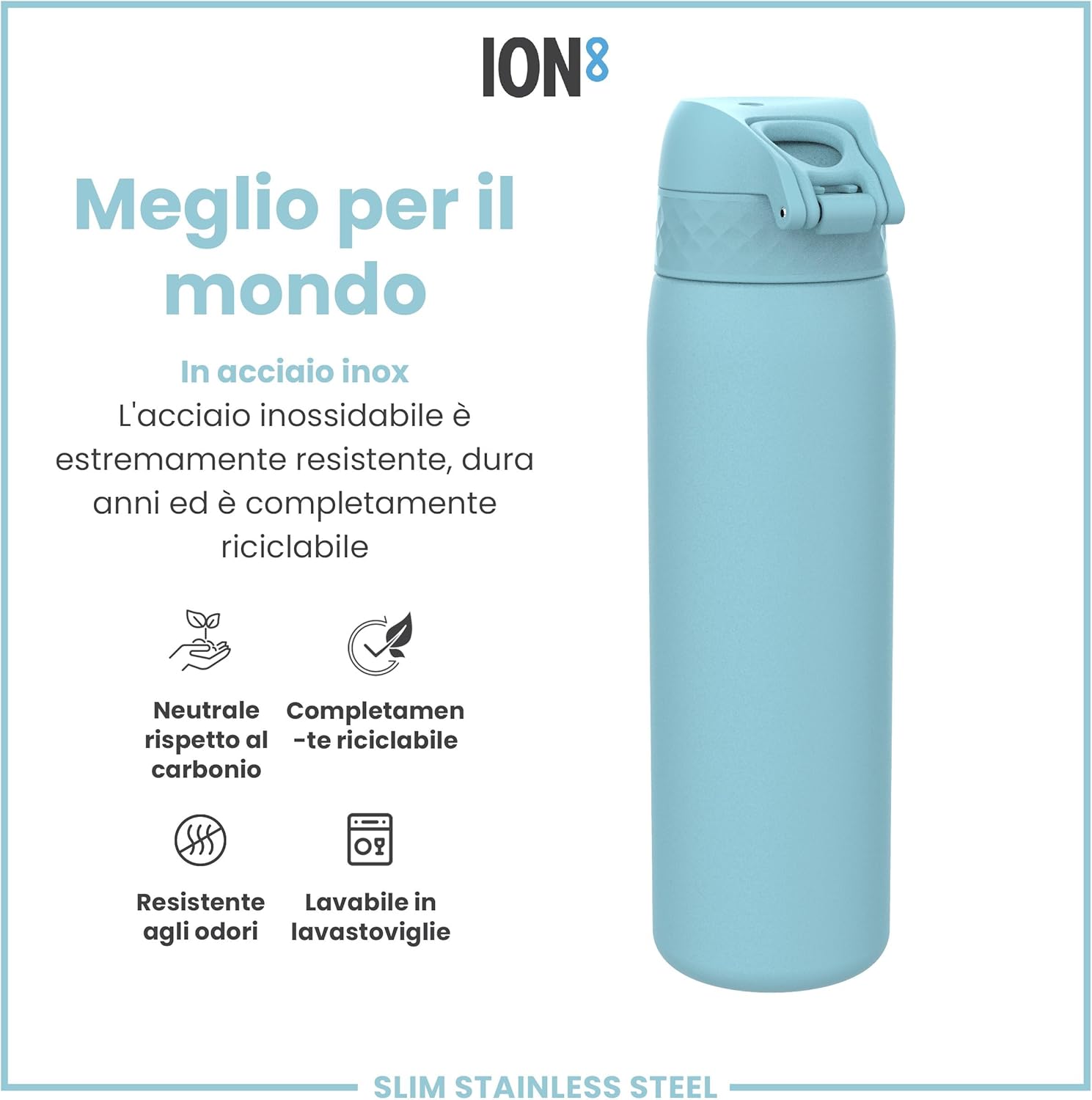 Thumbnail 4 de ION8 Borraccia a Prova di Perdite – Acciaio inox, tappo flip, lavabile in lavastoviglie