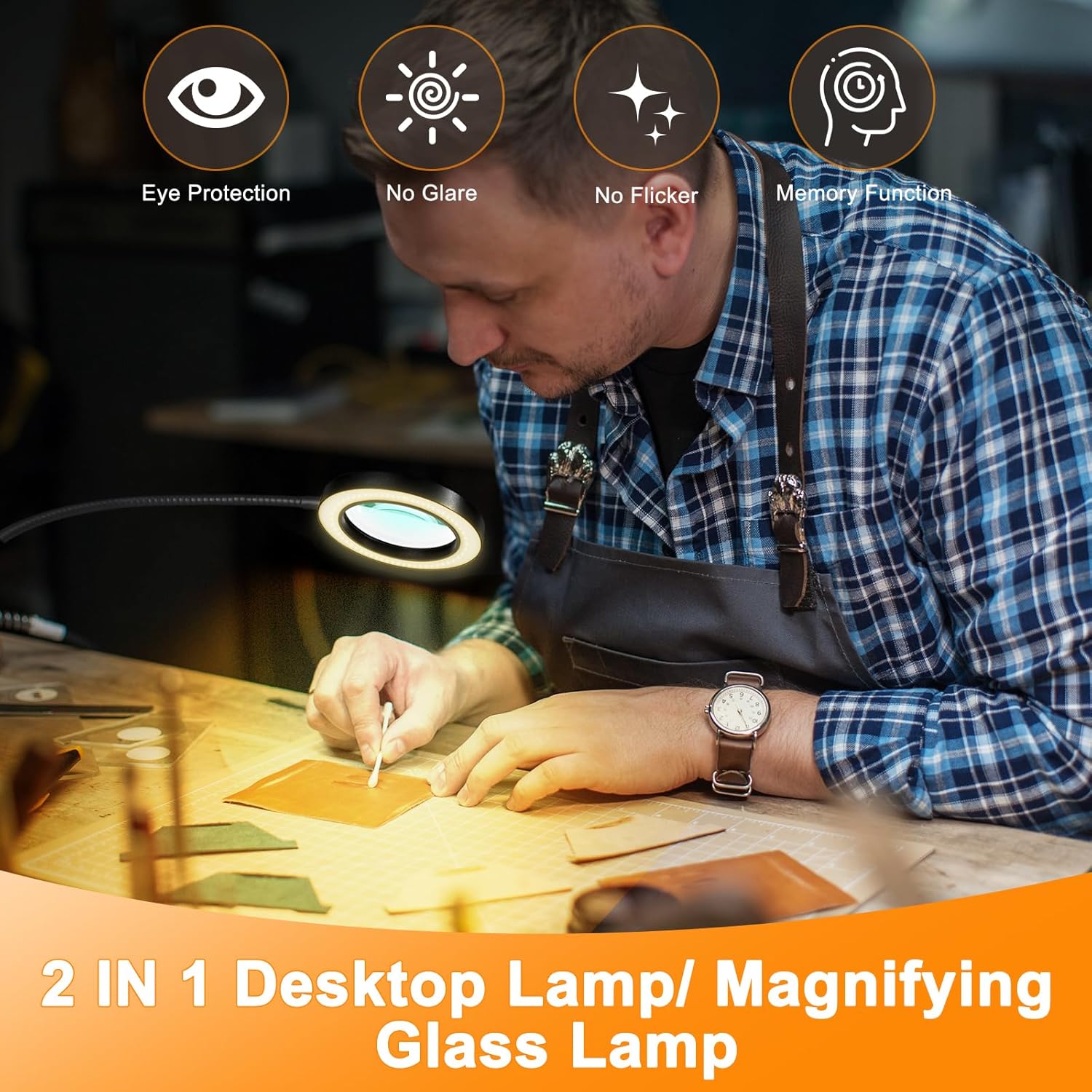 Detalle 2 de 10X Magnifying Glass with Light and Timer