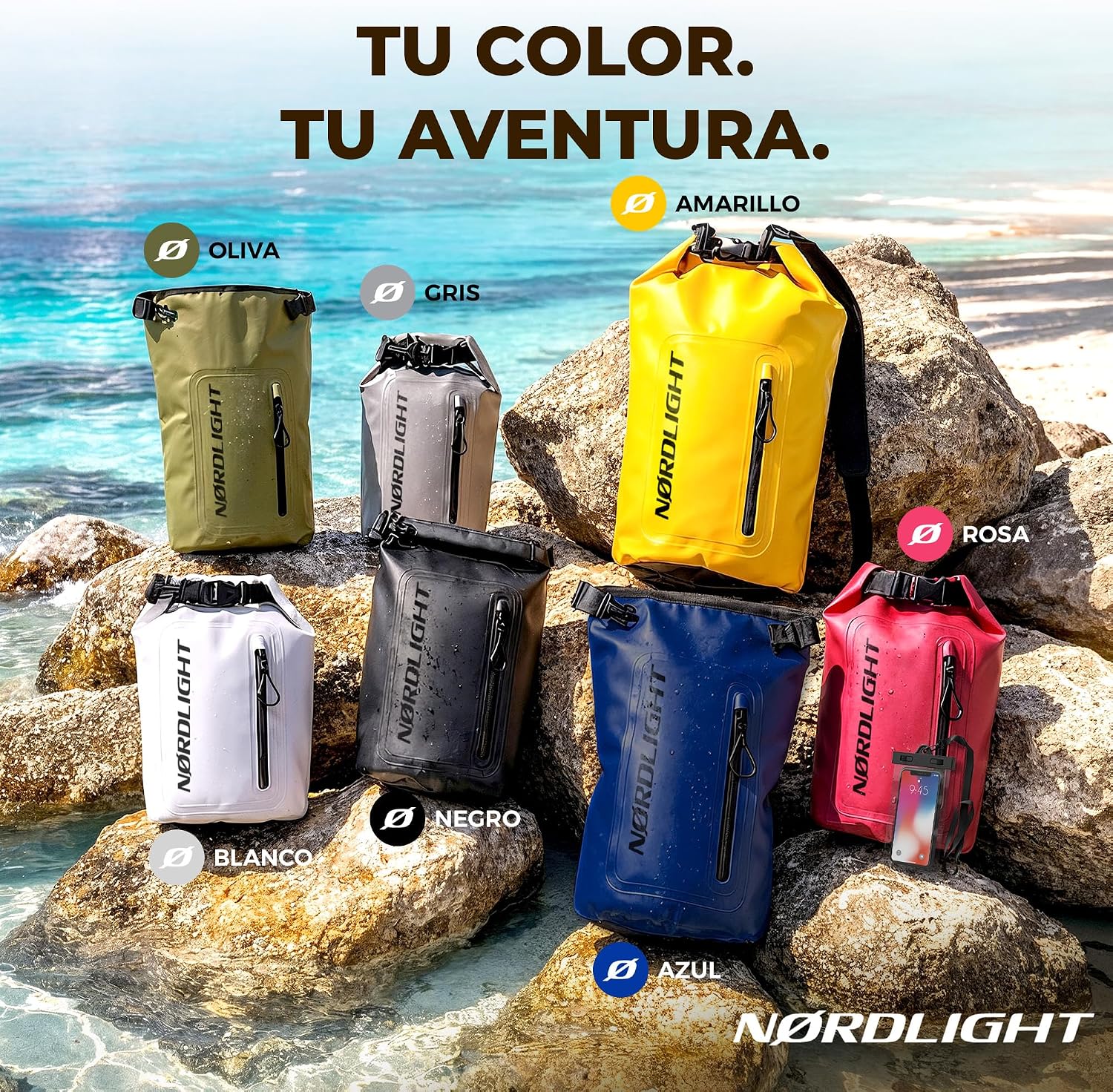 Detalle 2 de Nordlight bolsa estanca 30L verde oliva