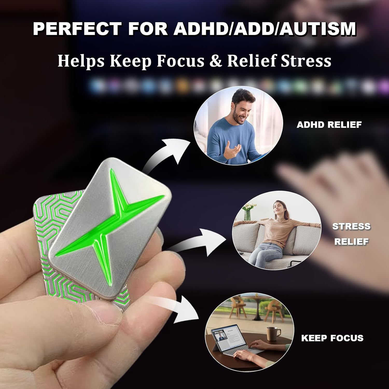 Detalle 2 de HIDEDC Breakthrough Fidget Slider, magnet play