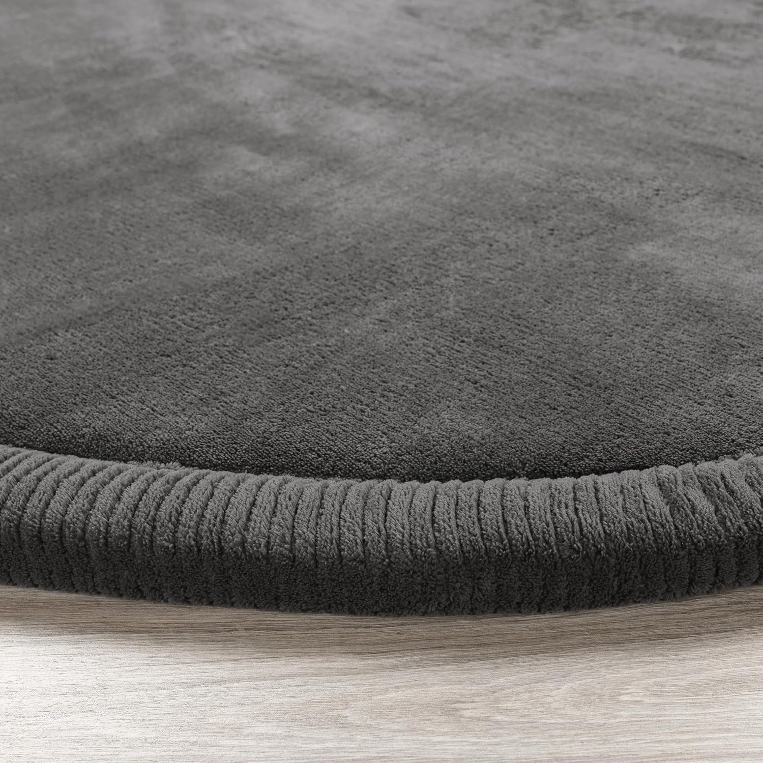 Thumbnail 6 de Paco Home Kinderzimmer Teppich rund 200 cm Anthrazit – 20 mm Flor, rutschfest für Baby & Krabbeldecke