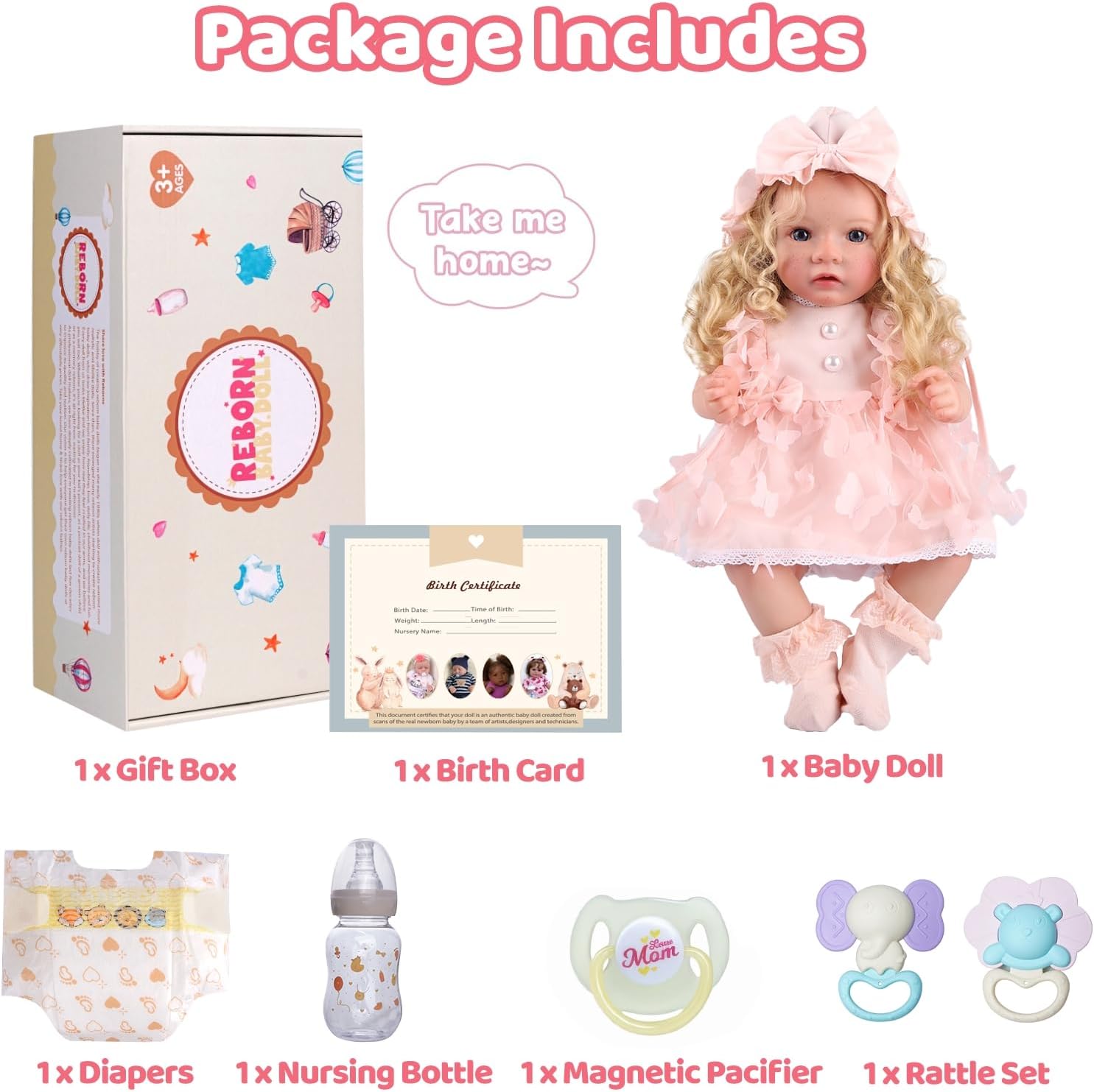 Thumbnail 6 de BABESIDE Reborn Baby Doll, 20-Inch