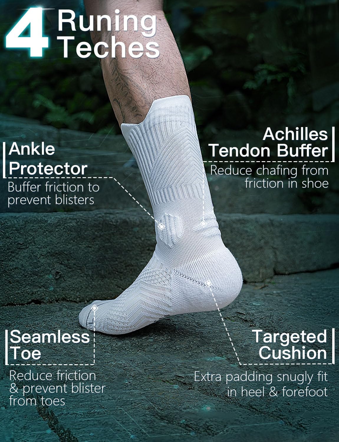 Thumbnail 3 de Juclise Compression Crew Socks 15–20mmHg
